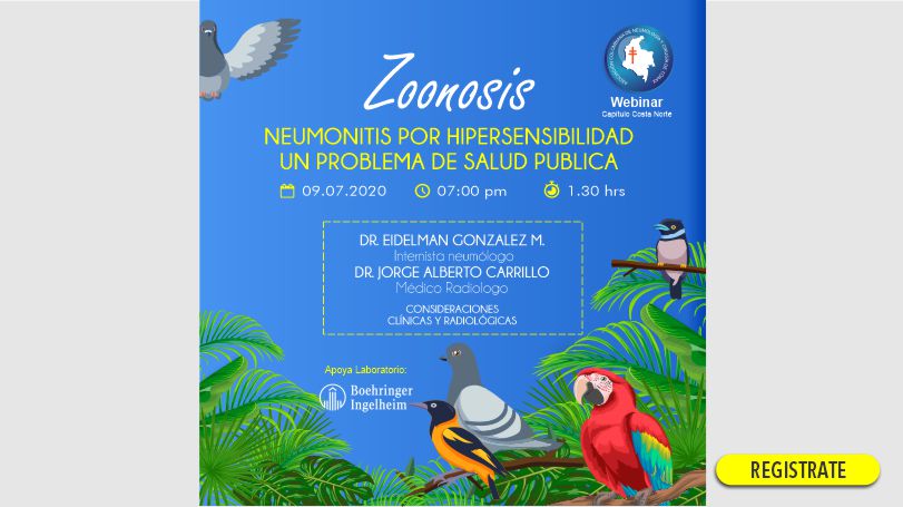 Webinar: ZOONOSIS “NEUMONITIS POR HIPERSENSIBILIDAD UN PROBLEMA DE SALUD PUBLICA”